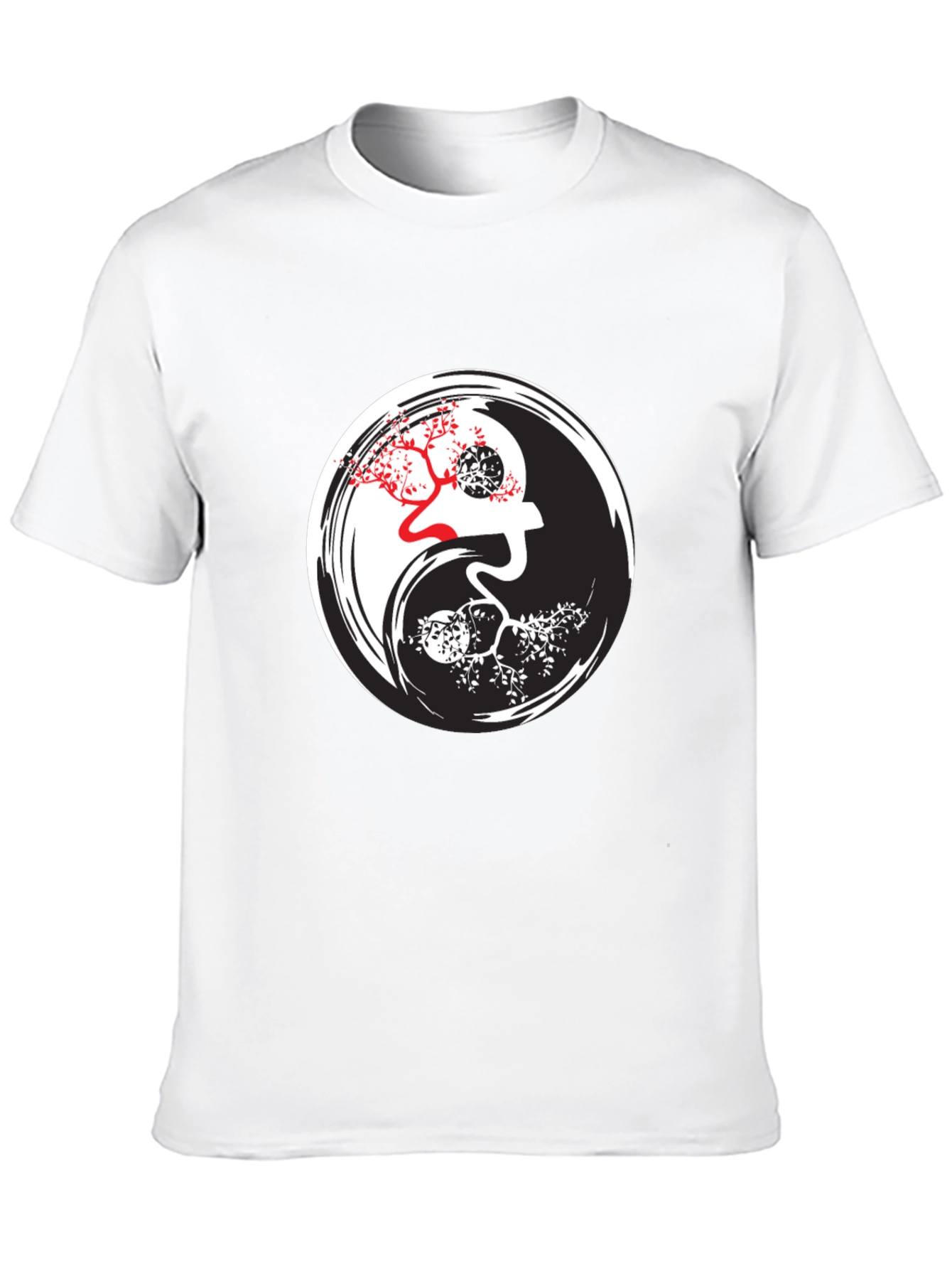 Yin Yang Tree Graphic T-Shirt - Balance Style
