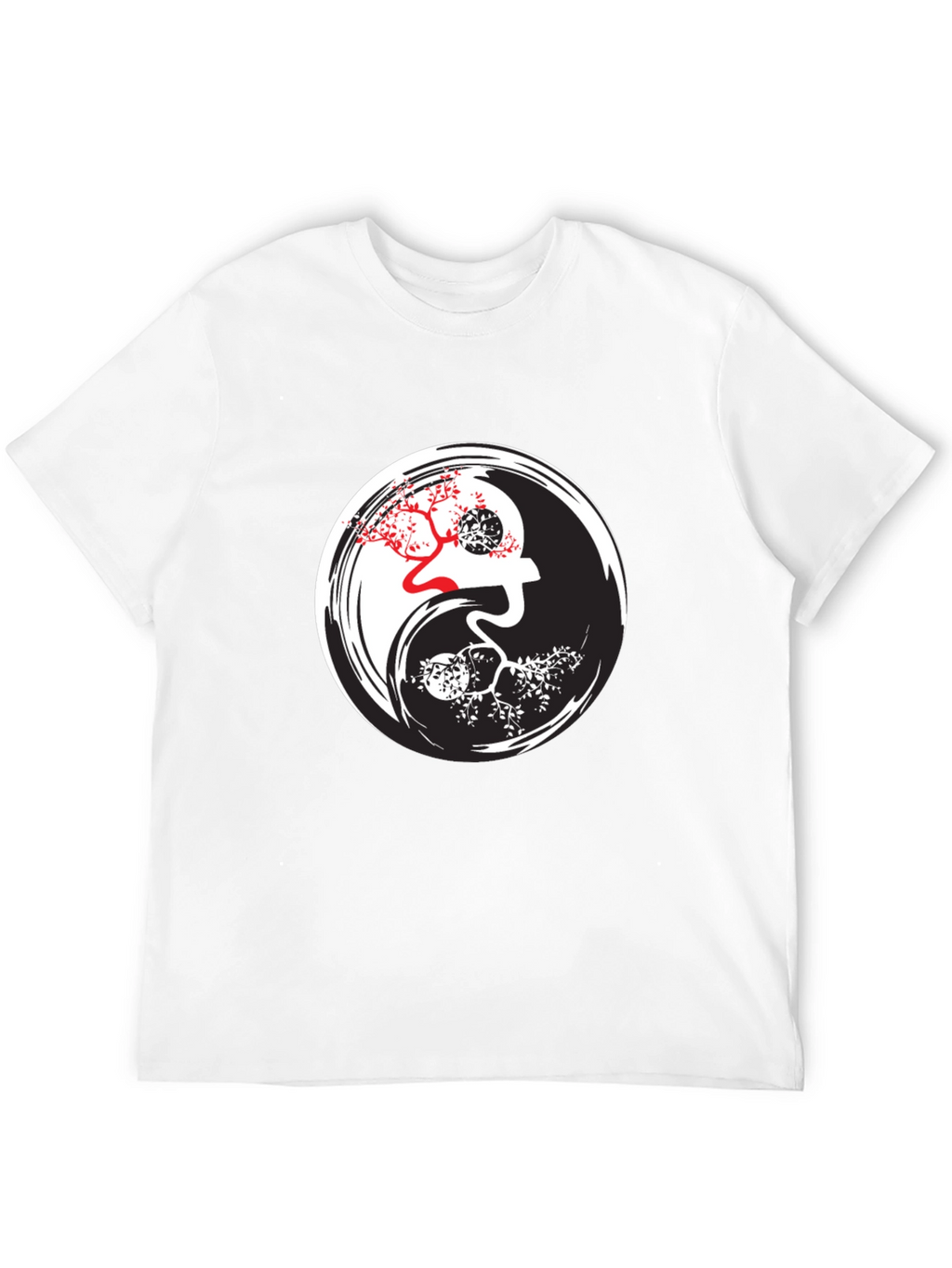 Yin Yang Tree Graphic T-Shirt - Balance Style