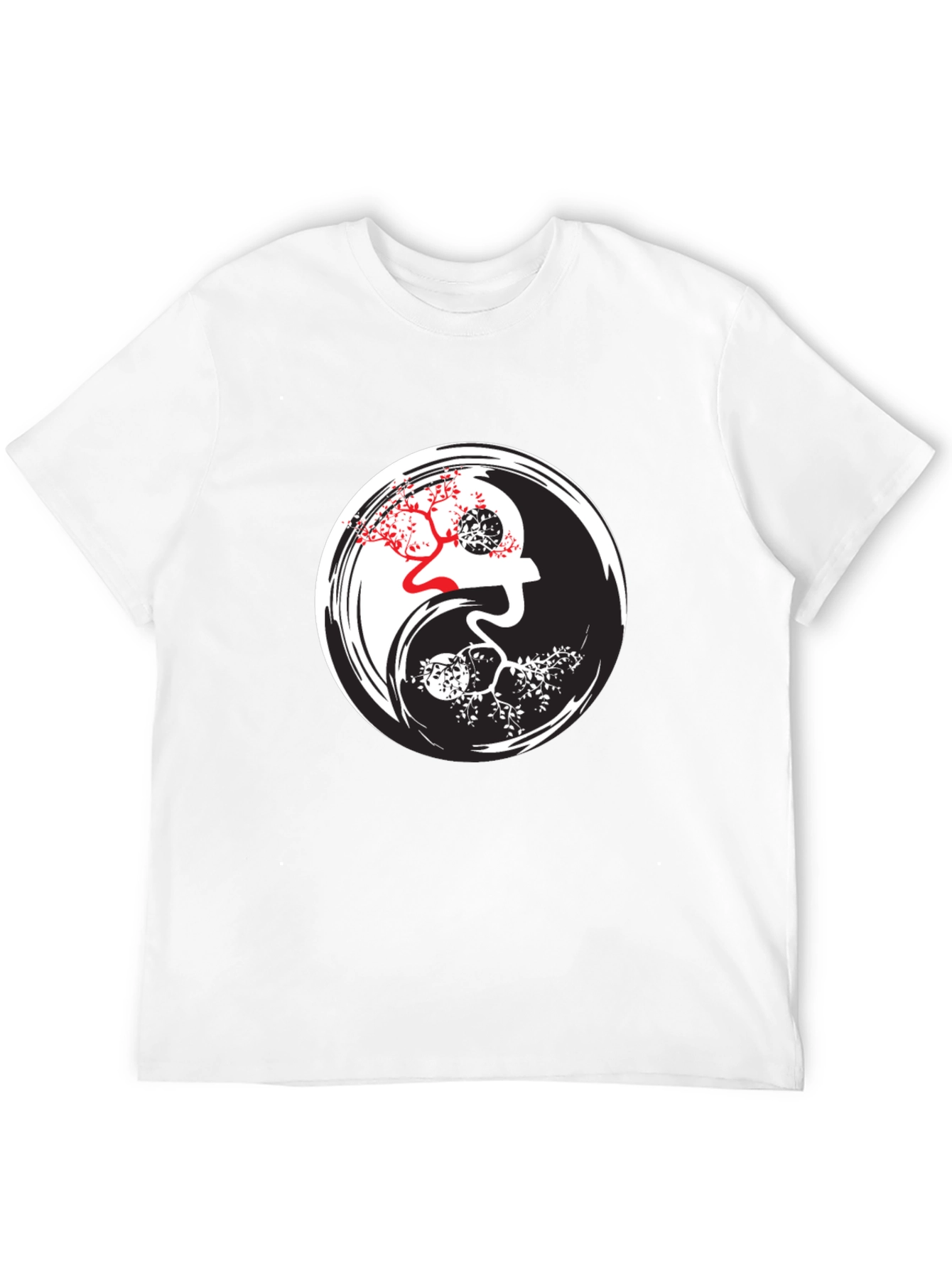Yin Yang Tree Graphic T-Shirt - Balance Style