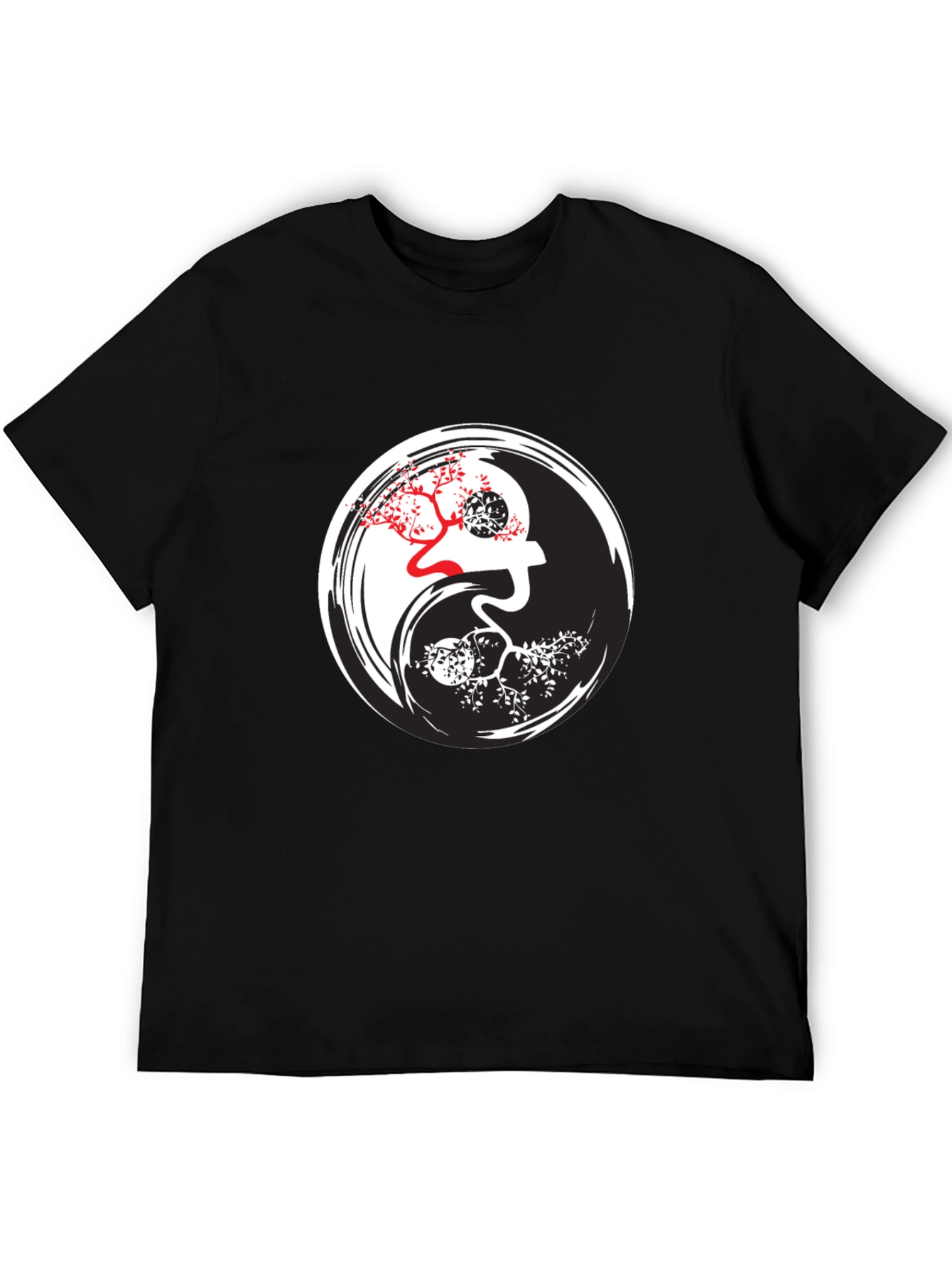 Yin Yang Tree Graphic T-Shirt - Balance Style