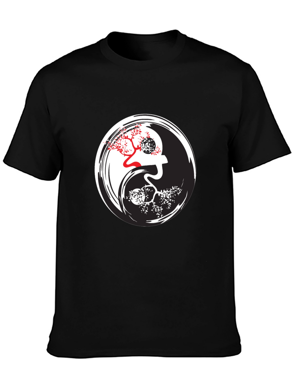 Yin Yang Tree Graphic T-Shirt - Balance Style