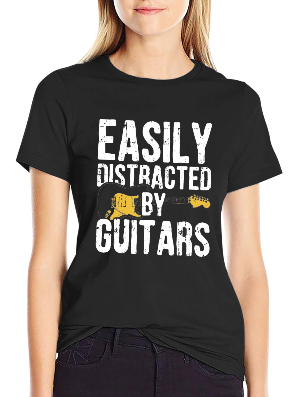 Easily Distracted By Guitars Graphic T-Shirt