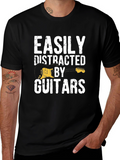 Easily Distracted By Guitars Graphic T-Shirt
