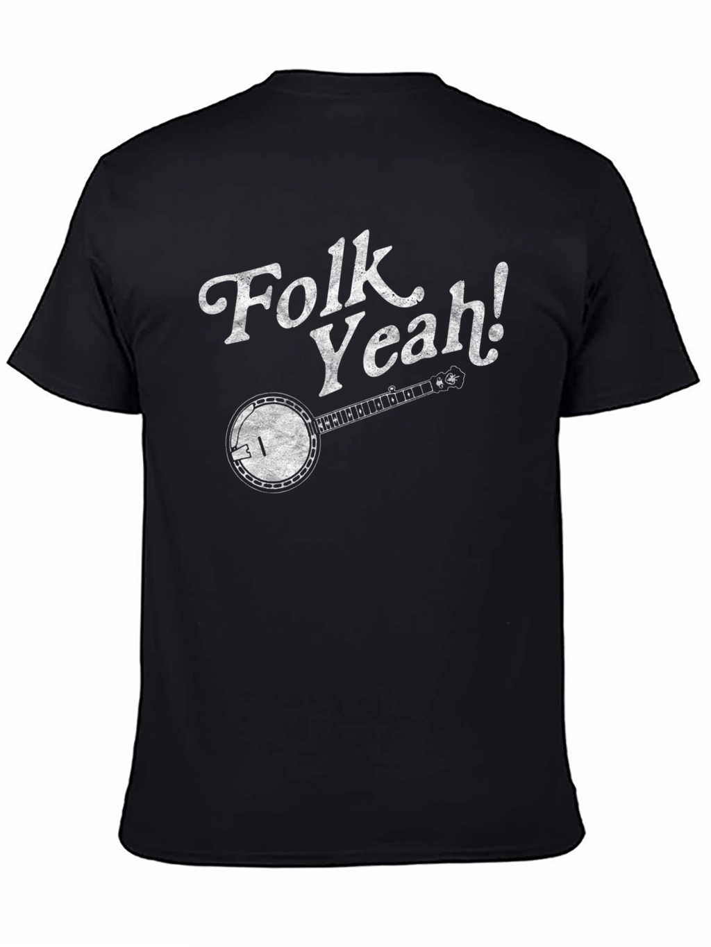 Folk Yeah! Banjo Graphic Tee - Black