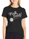 Folk Yeah! Banjo Graphic Tee - Black