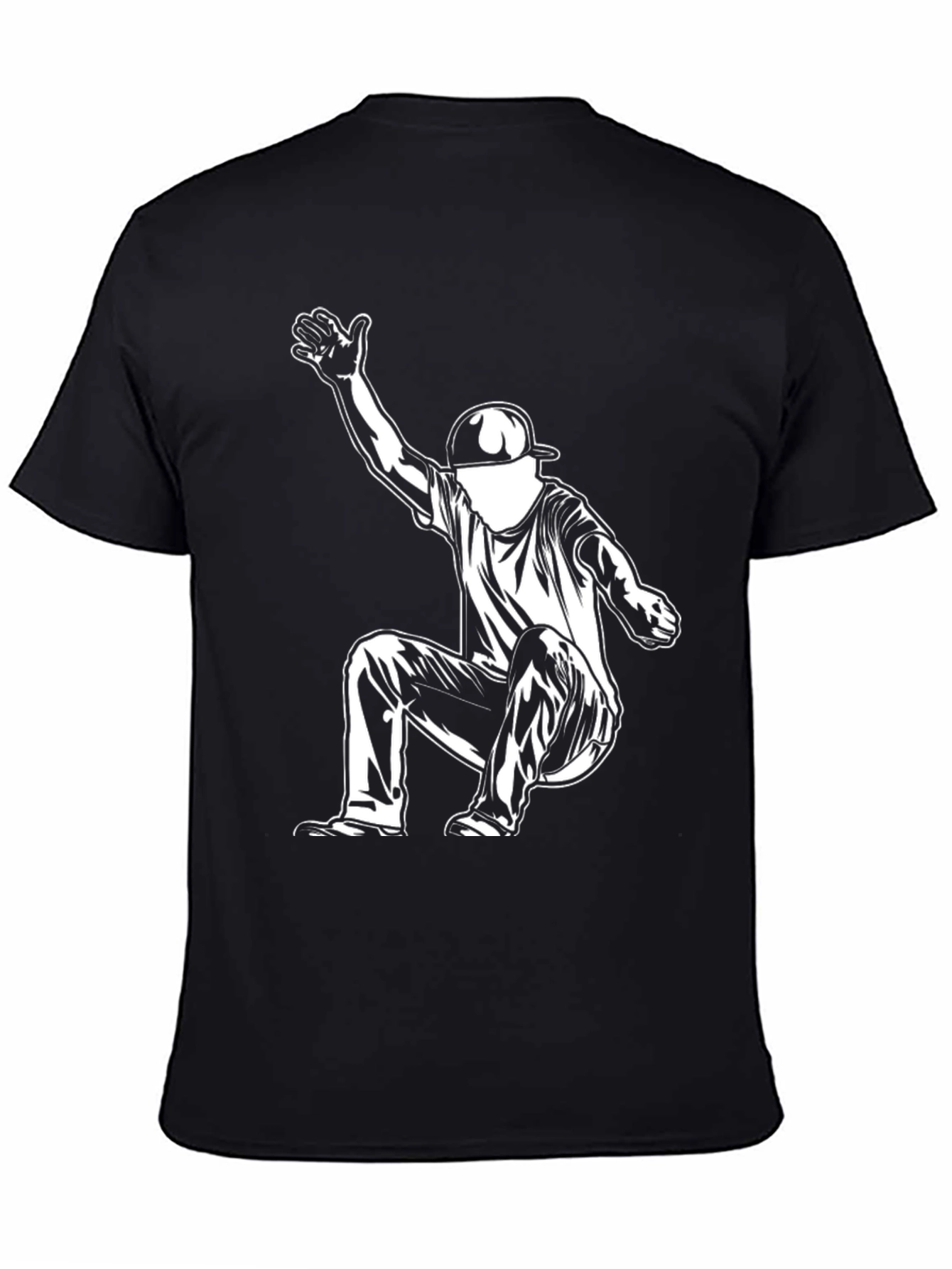 Cool Skater Graphic Tee - Black