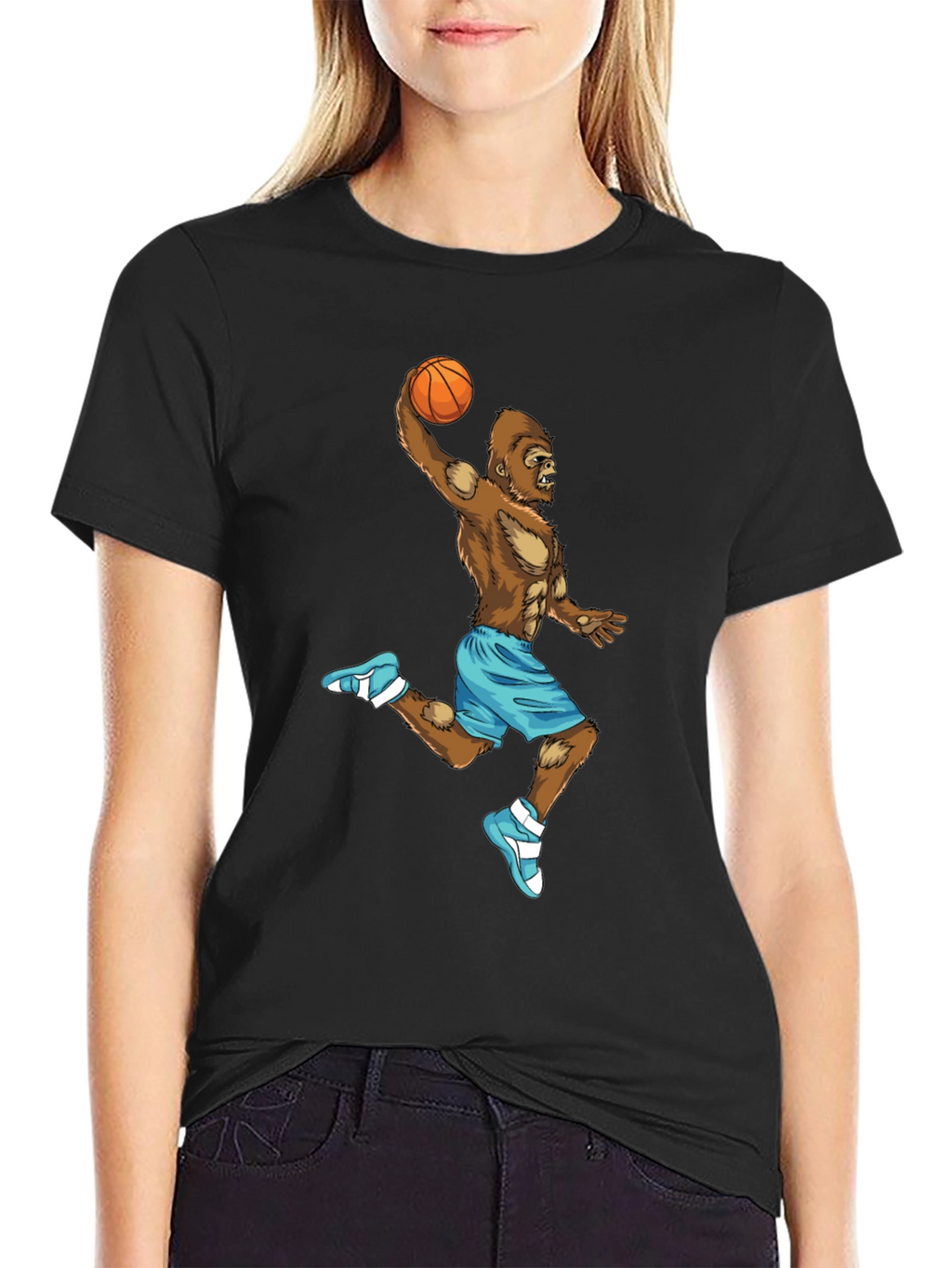 Gorilla Dunk T-Shirt - Funny Basketball Tee
