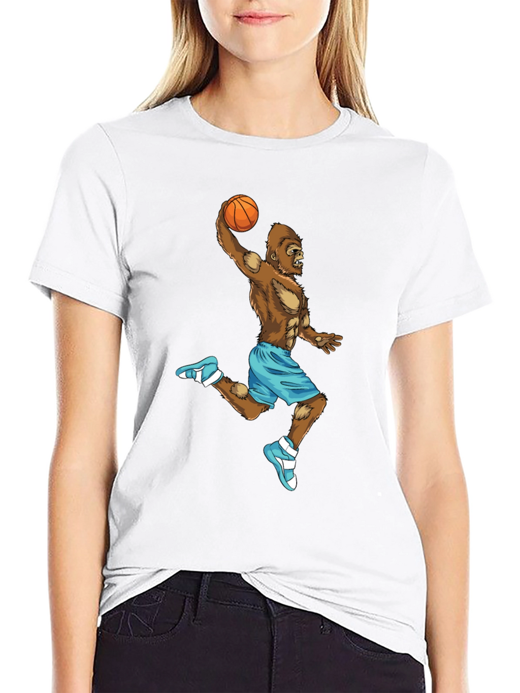 Gorilla Dunk T-Shirt - Funny Basketball Tee