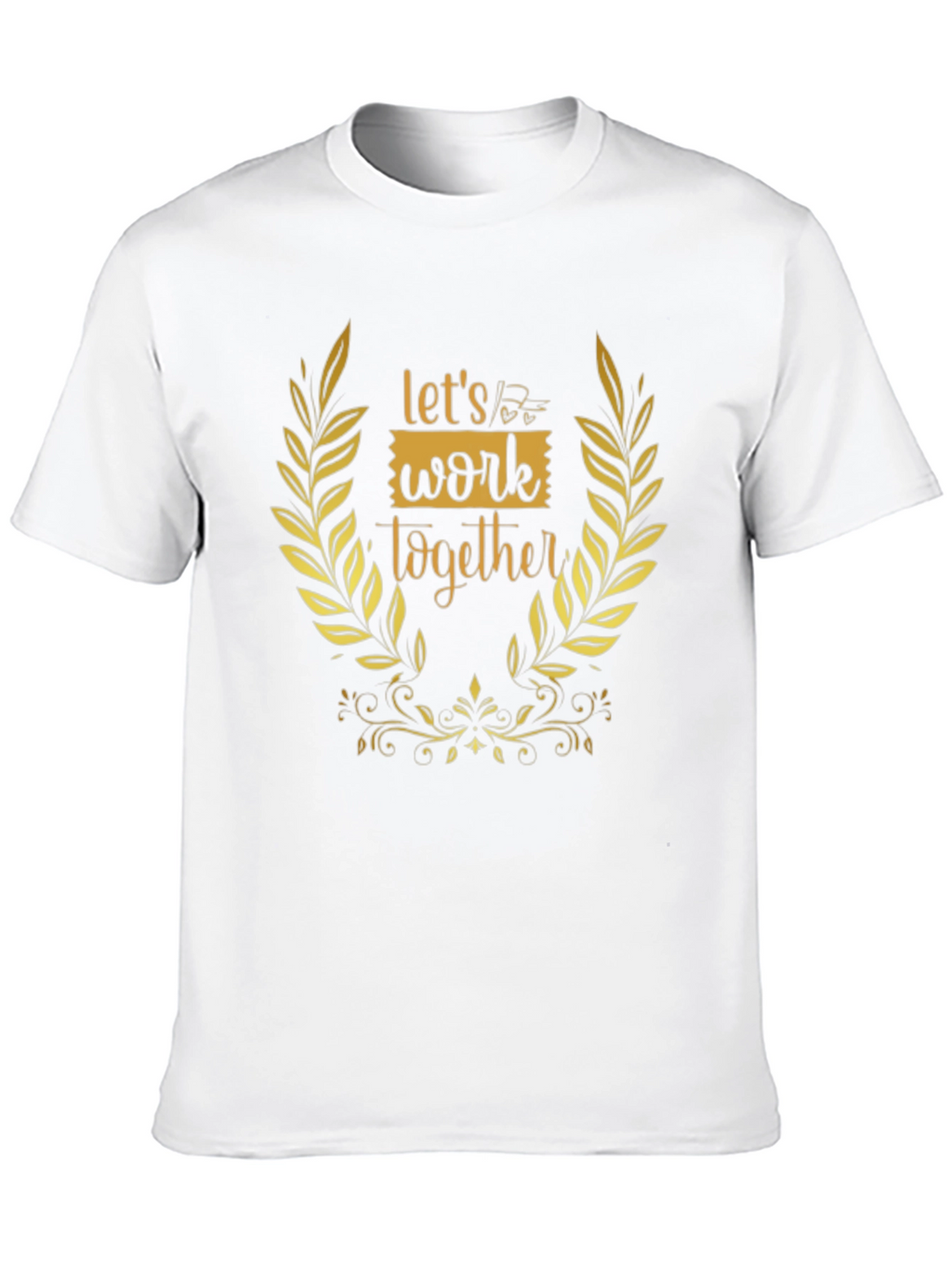 Lets Work Together Graphic Tee - Black