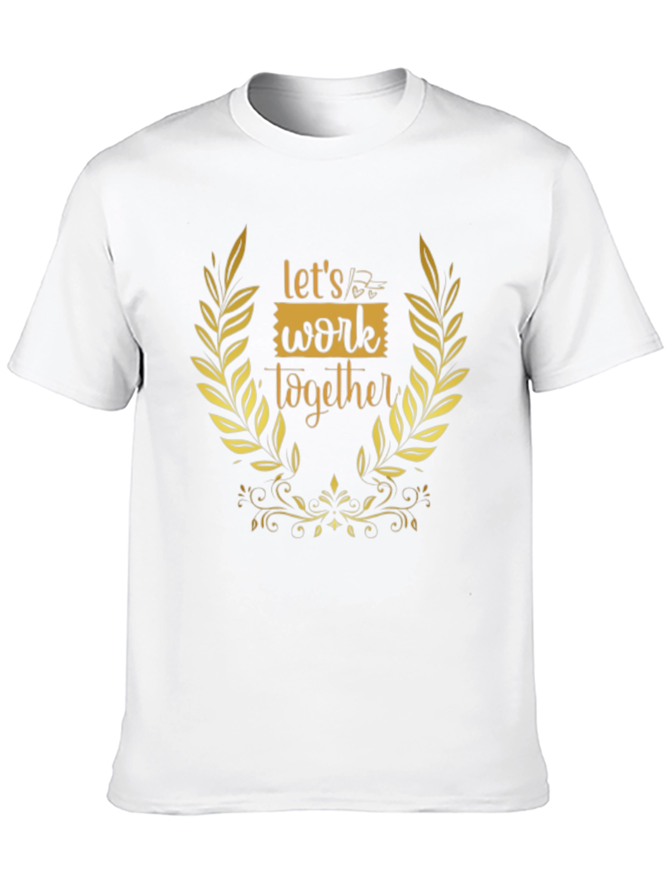 Lets Work Together Graphic Tee - Black