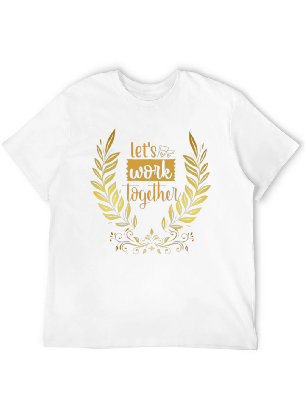Lets Work Together Graphic Tee - Black