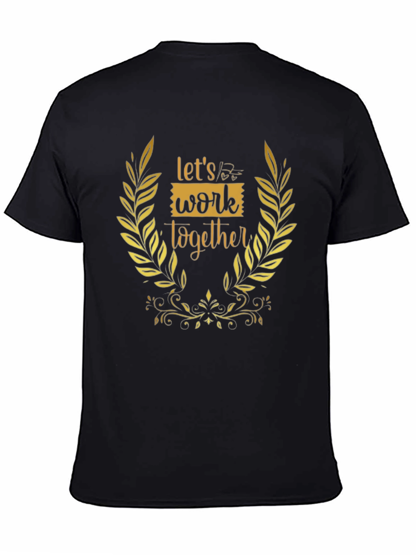 Lets Work Together Graphic Tee - Black
