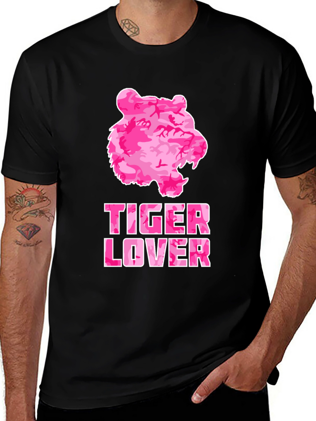 Tiger Lover Camo Print Tee