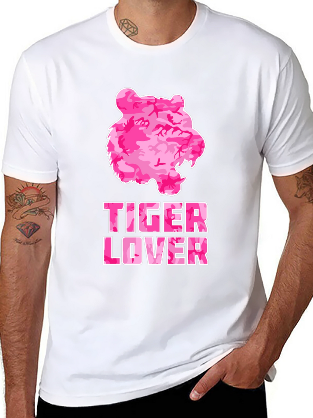 Tiger Lover Camo Print Tee