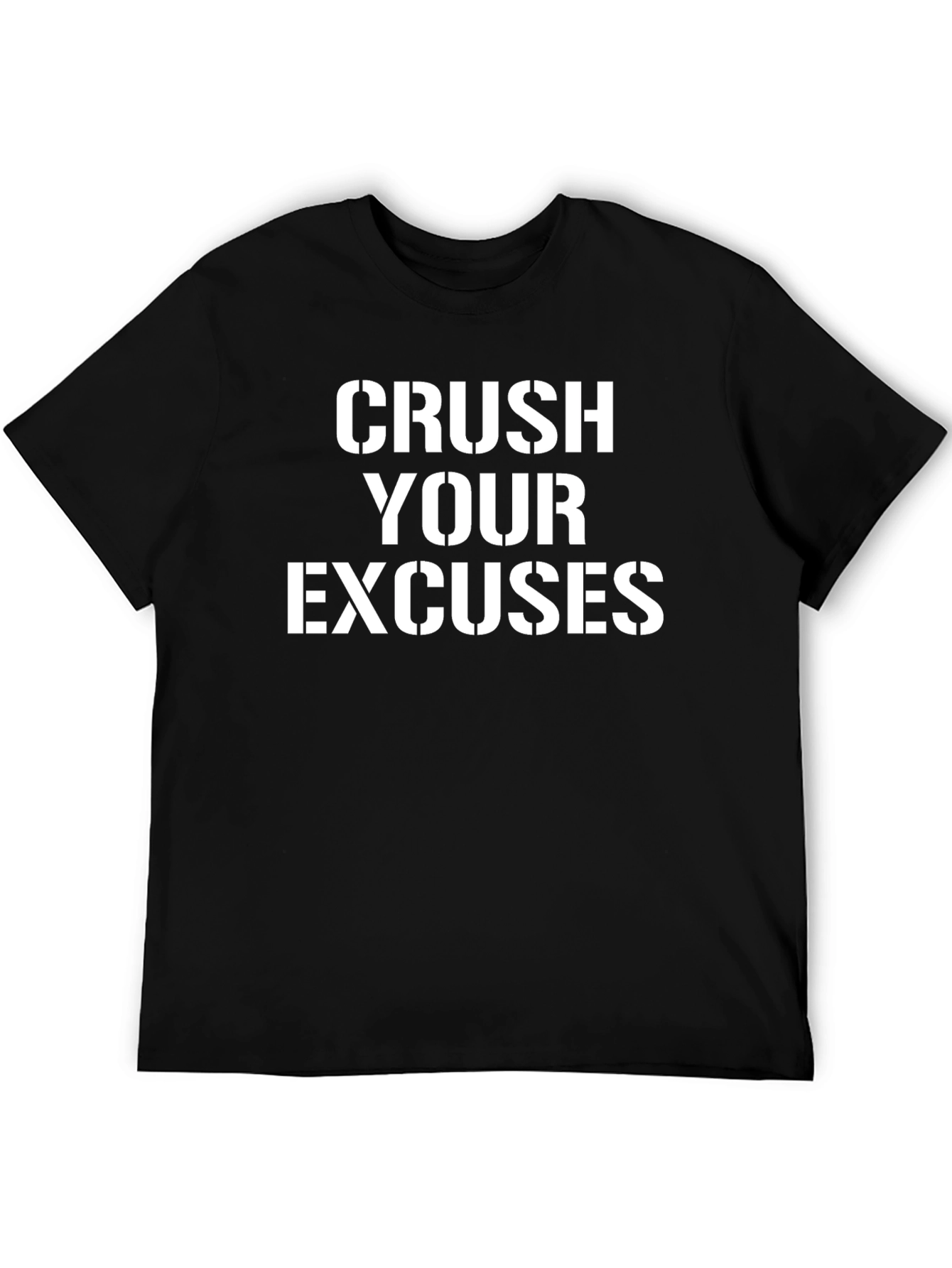 Crush Your Excuses Black Graphic Tee