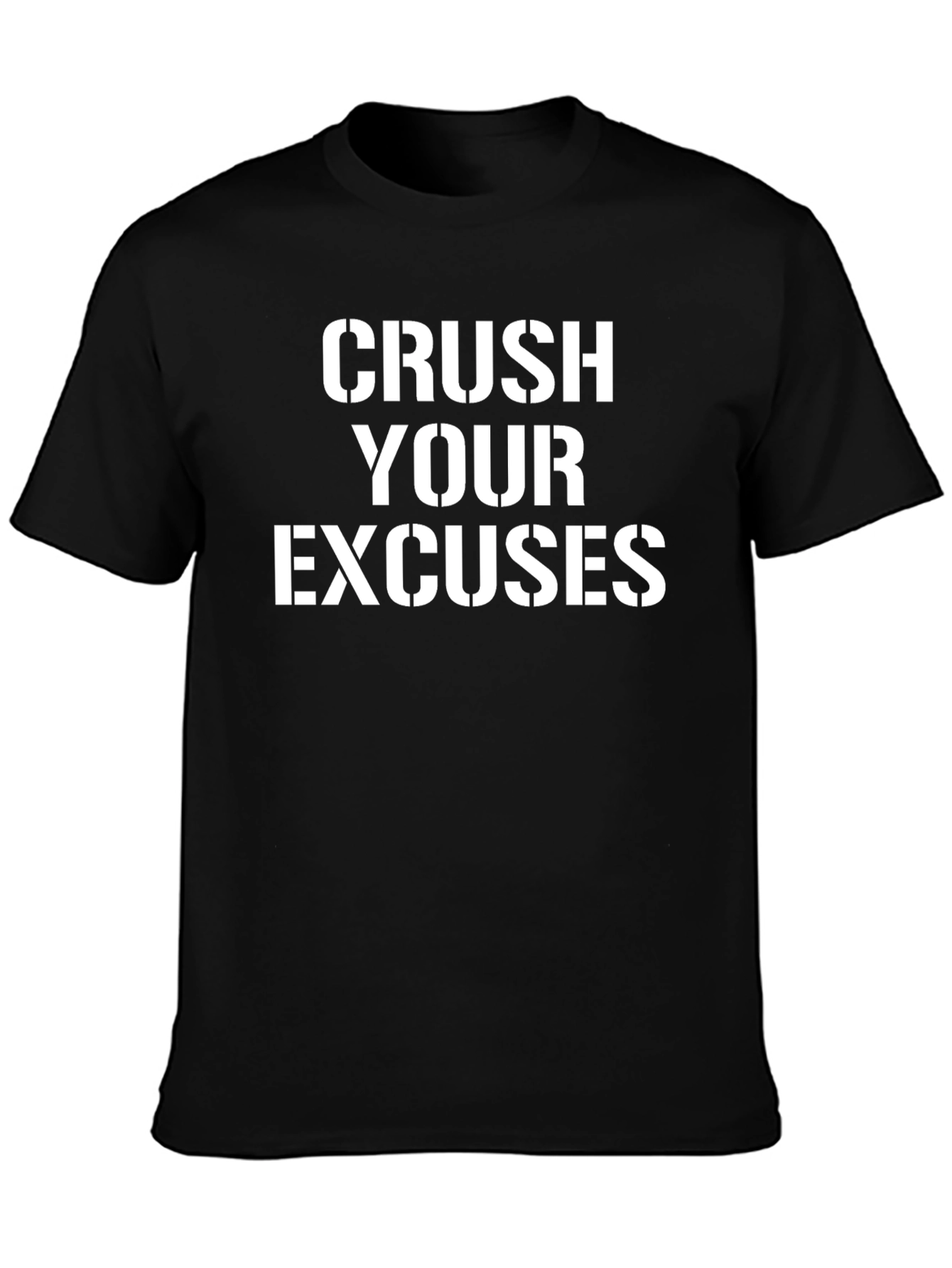 Crush Your Excuses Black Graphic Tee