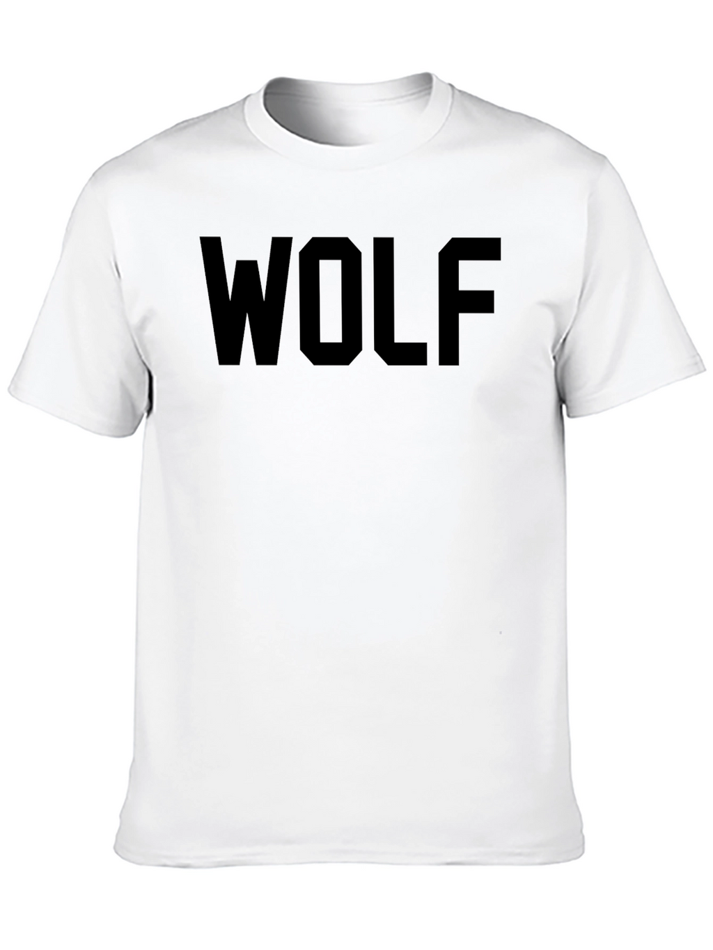 Mens Black WOLF Graphic Crew Neck T-Shirt
