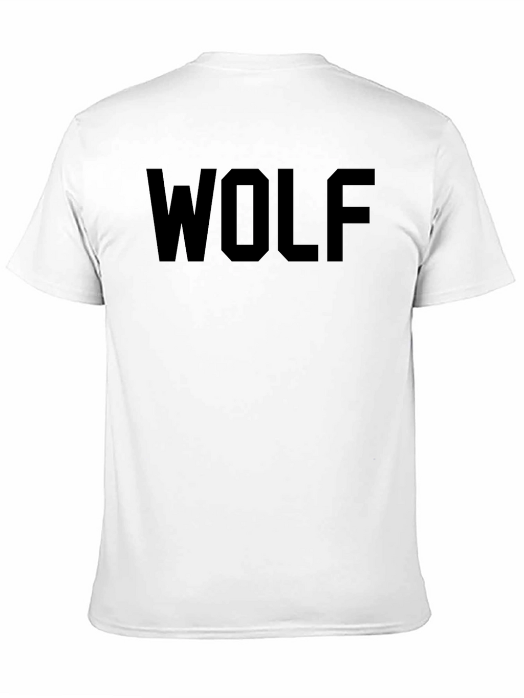 Mens Black WOLF Graphic Crew Neck T-Shirt