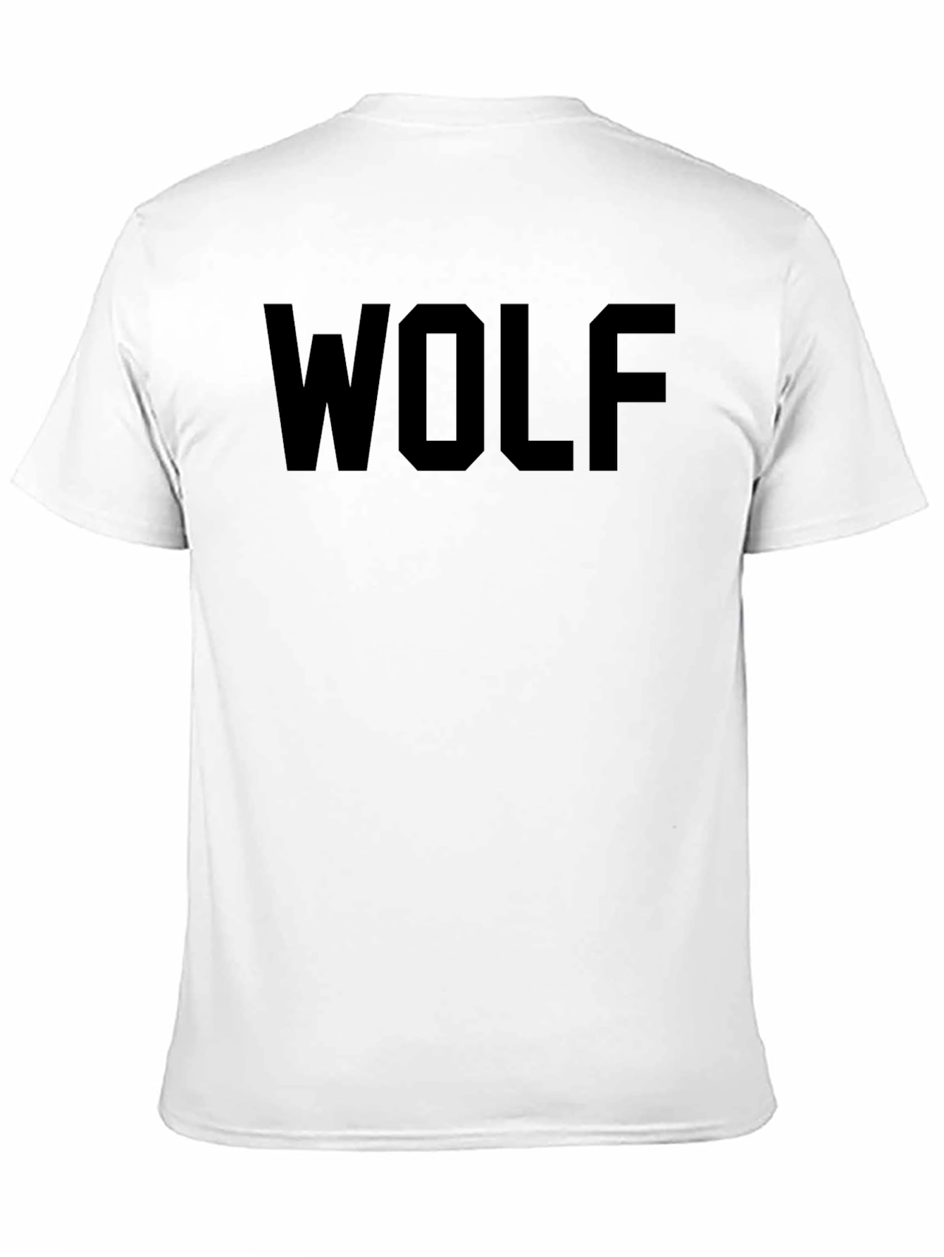 Mens Black WOLF Graphic Crew Neck T-Shirt