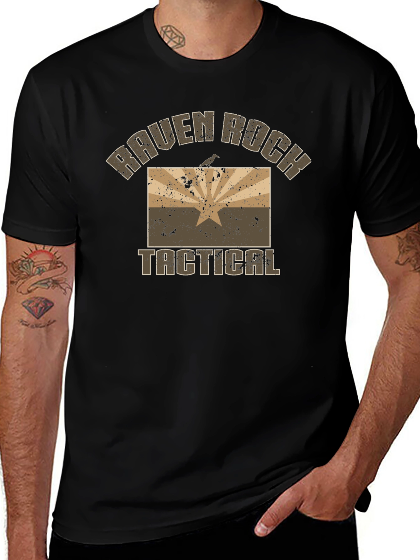 Raven Rock Tactical Tee - Arizona Flag Design