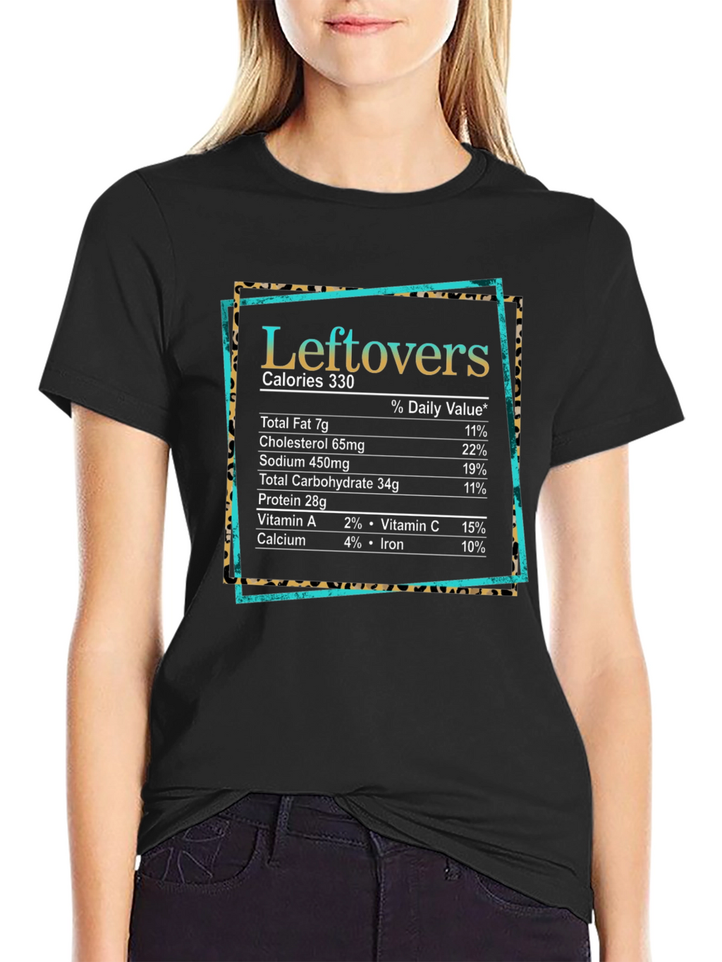 Leftovers Nutrition Facts Graphic T-Shirt