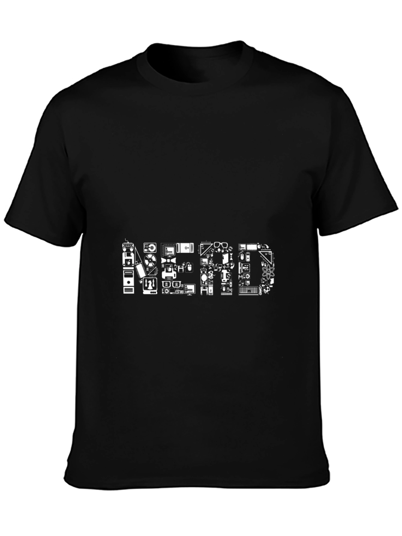 Nerd Graphic T-Shirt - Black Cotton Tee