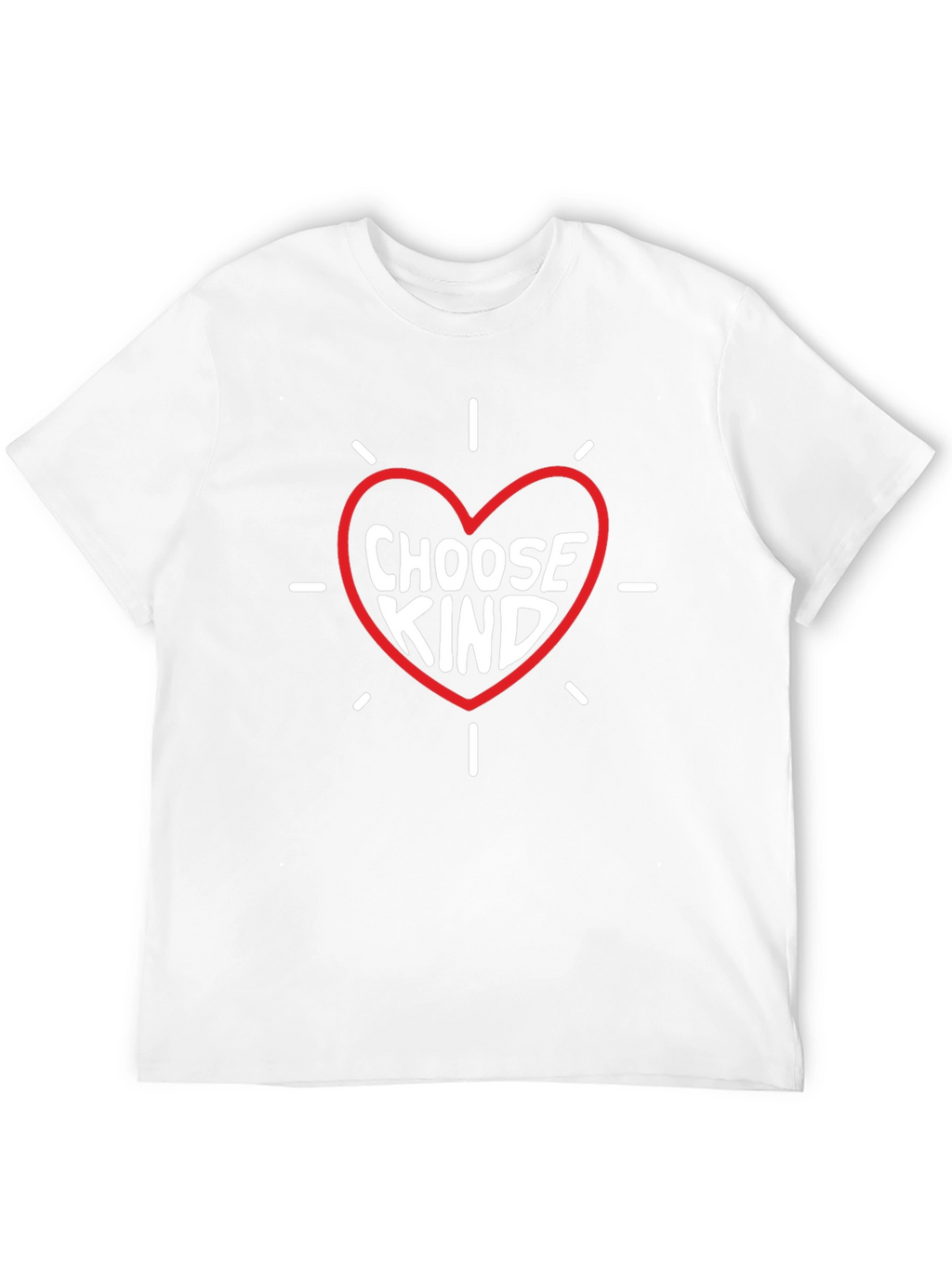 Choose Kind Heart Graphic Tee - Black Cotton Blend