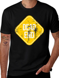 Dead End Sign Graphic T-Shirt - Black Cotton Tee