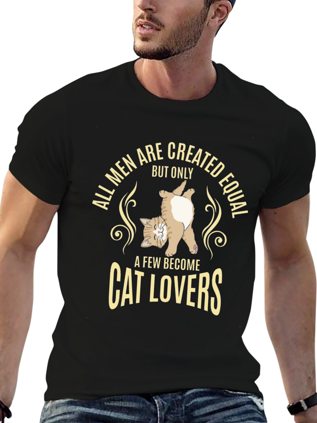 Cat Lover T-Shirt - All Men Are Created Equal