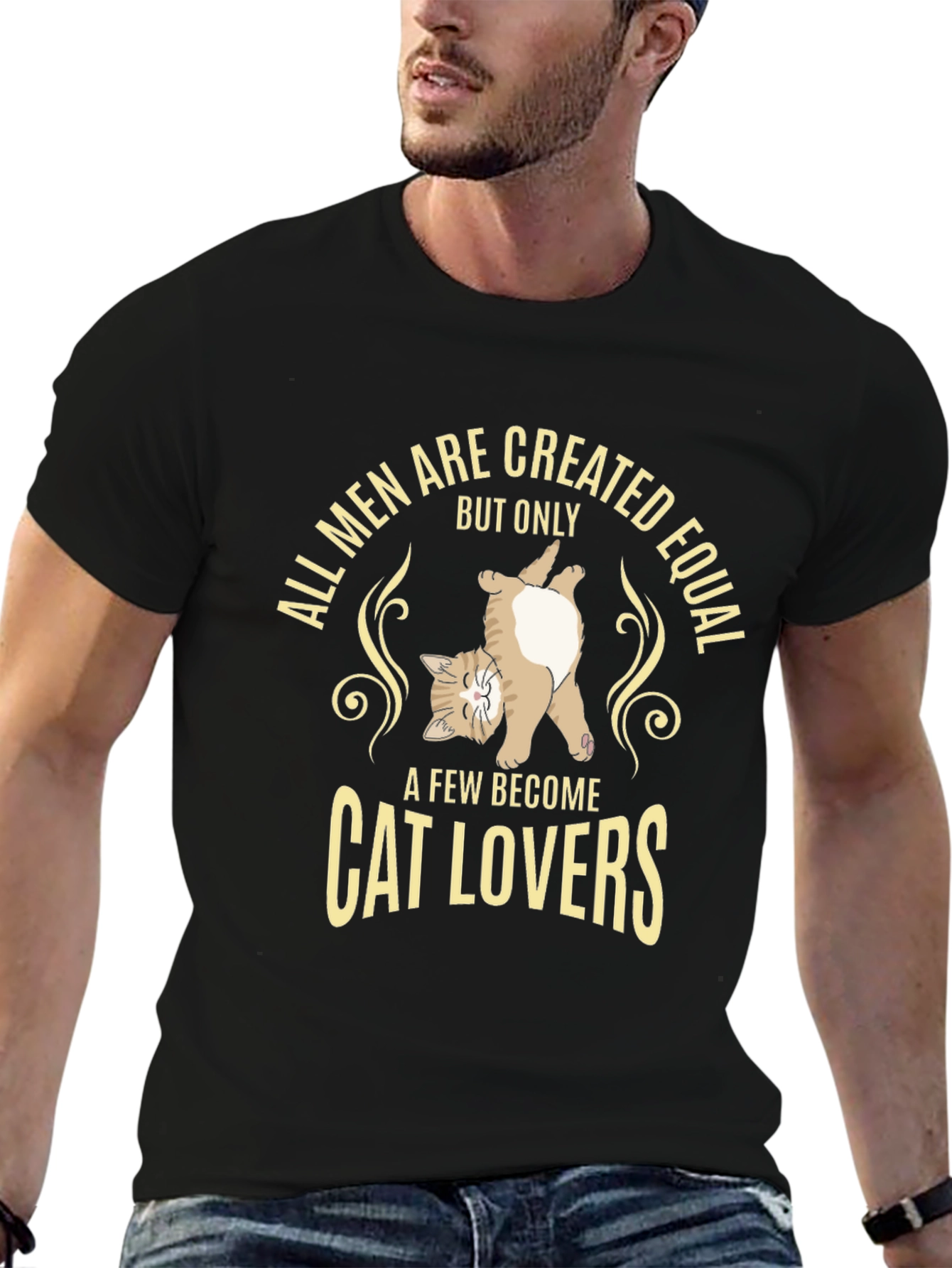 Cat Lover T-Shirt - All Men Are Created Equal