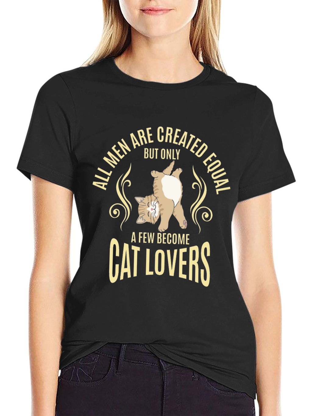 Cat Lover T-Shirt - All Men Are Created Equal