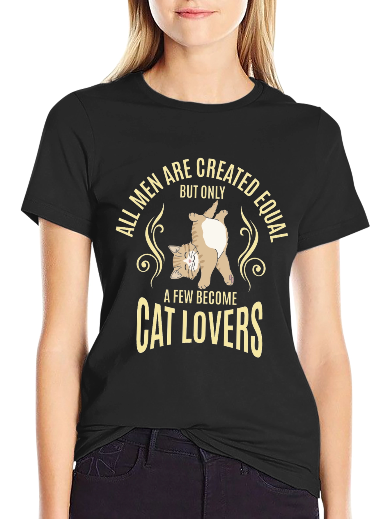 Cat Lover T-Shirt - All Men Are Created Equal