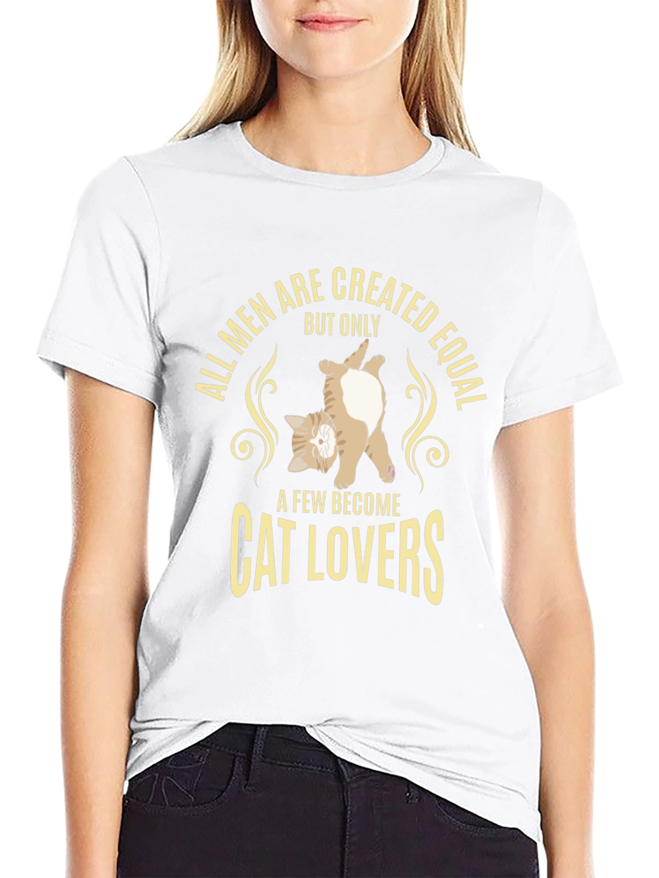 Cat Lover T-Shirt - All Men Are Created Equal