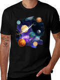 Cosmic Planets Black T-Shirt