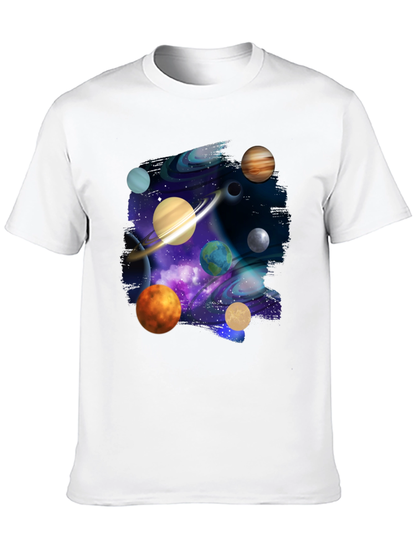Cosmic Planets Black T-Shirt