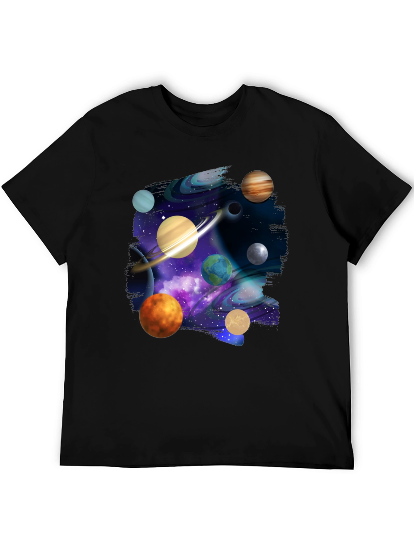 Cosmic Planets Black T-Shirt