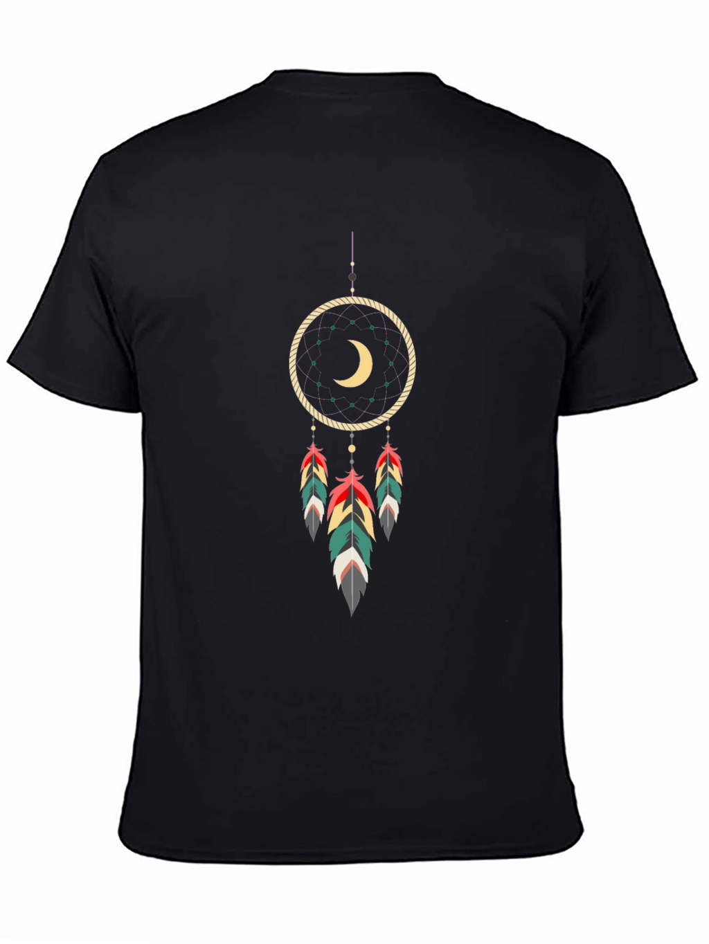 Dreamcatcher Graphic Tee - Black Cotton Blend Shirt
