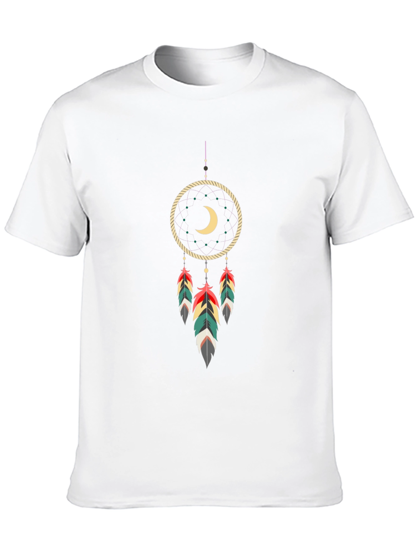 Dreamcatcher Graphic Tee - Black Cotton Blend Shirt