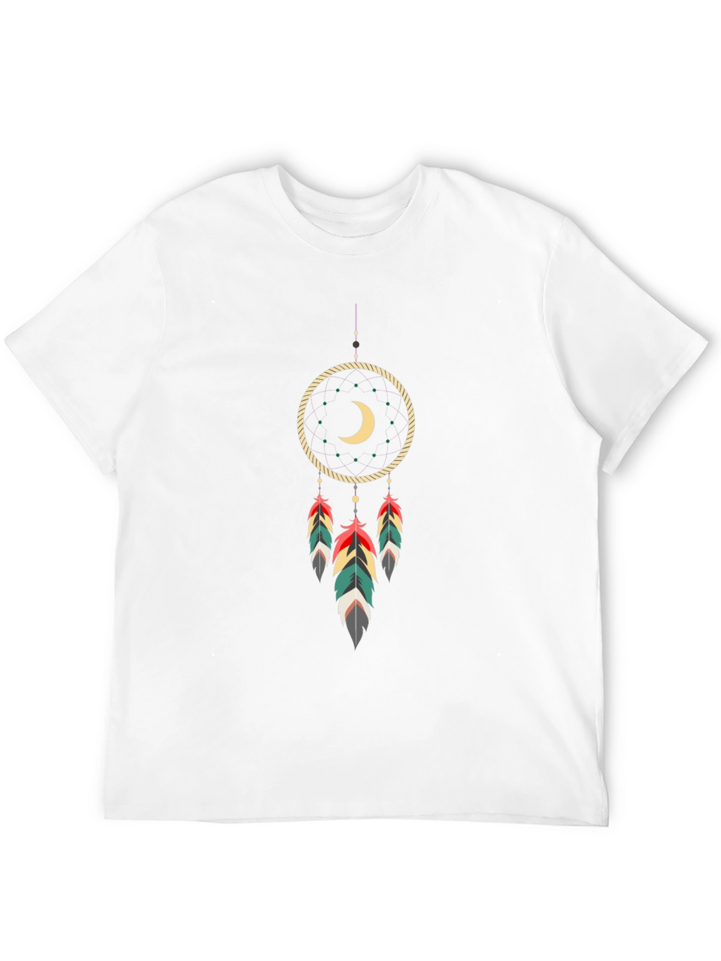 Dreamcatcher Graphic Tee - Black Cotton Blend Shirt