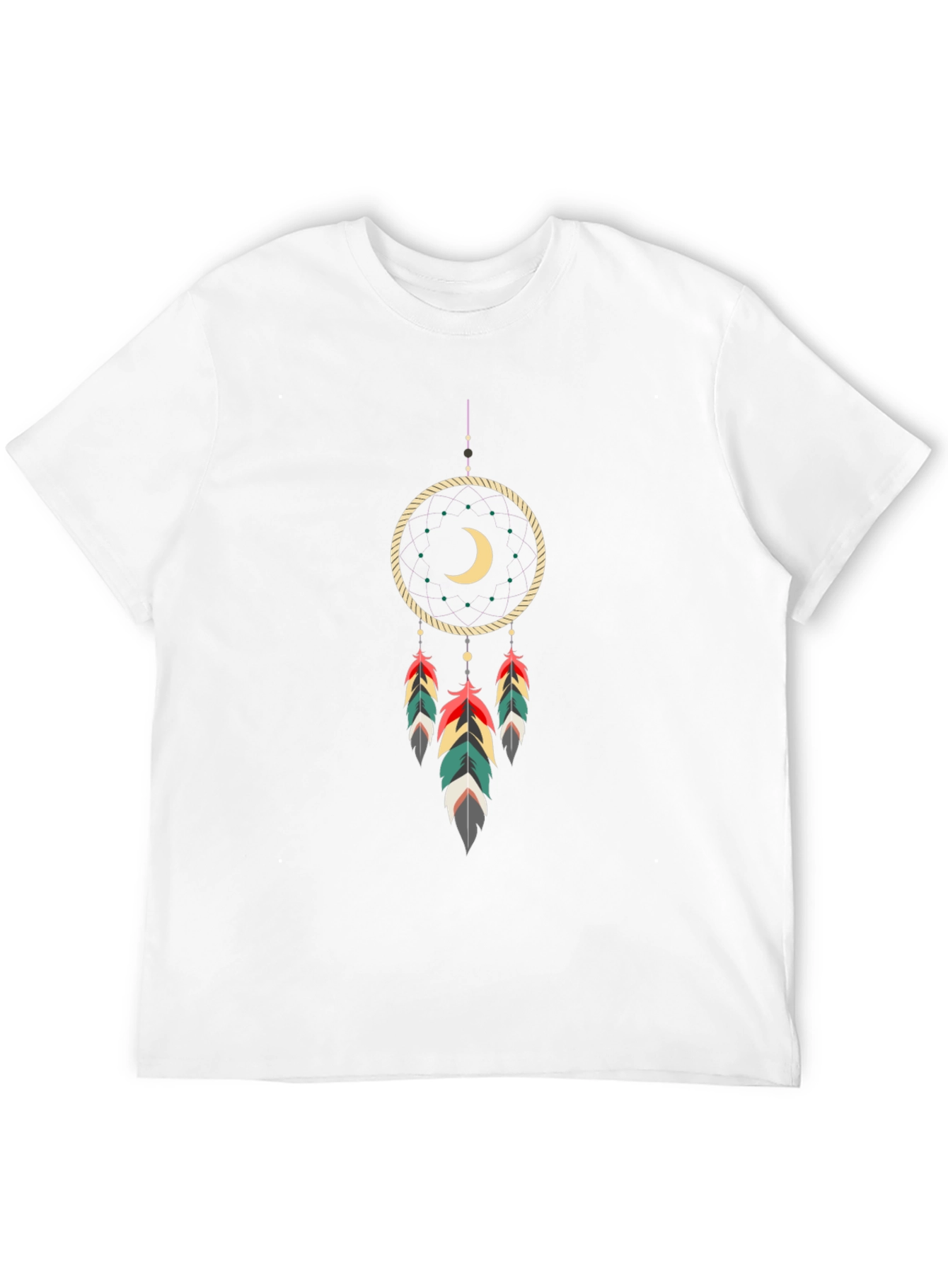 Dreamcatcher Graphic Tee - Black Cotton Blend Shirt