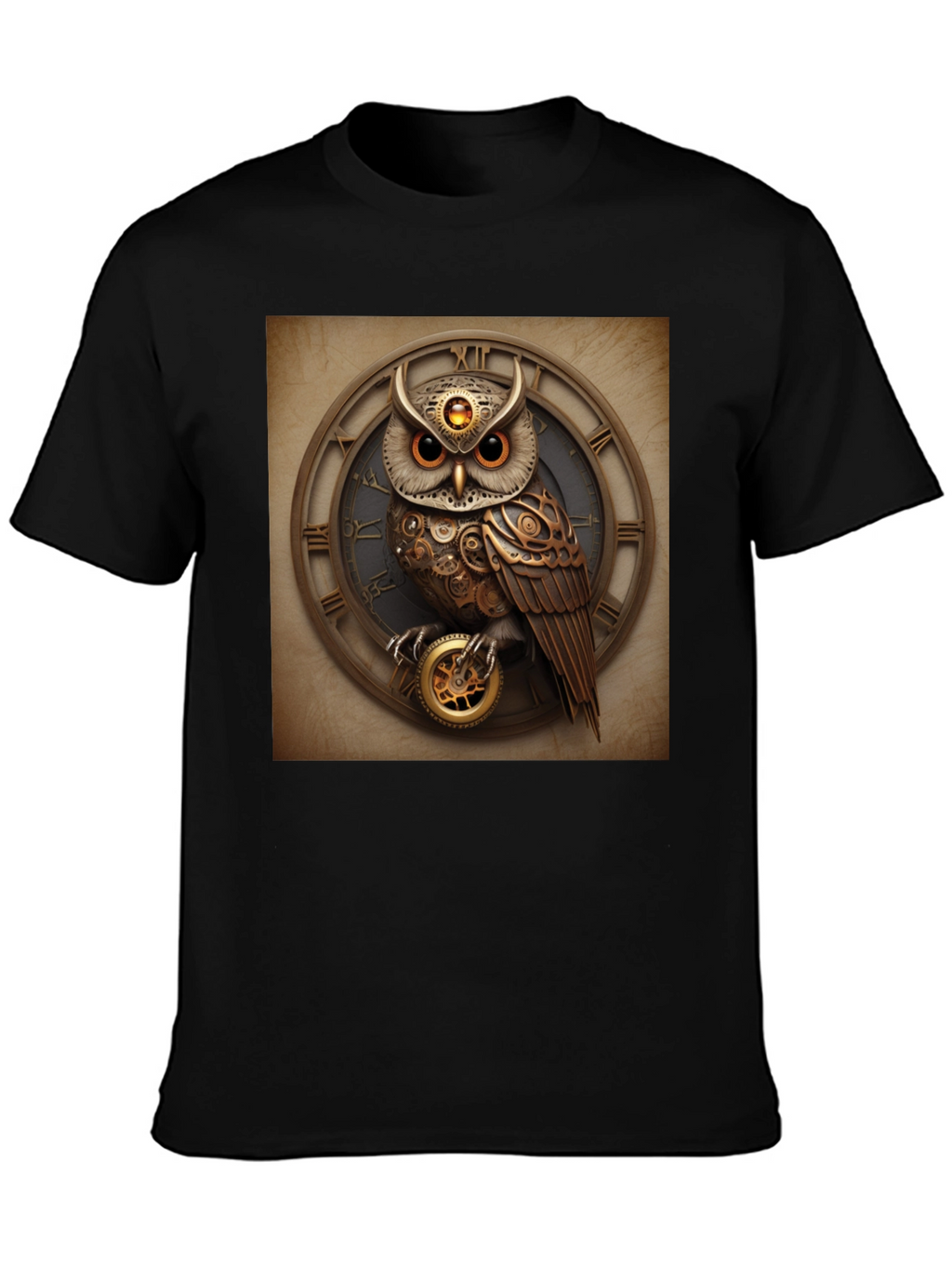 Steampunk Owl Clockwork T-Shirt