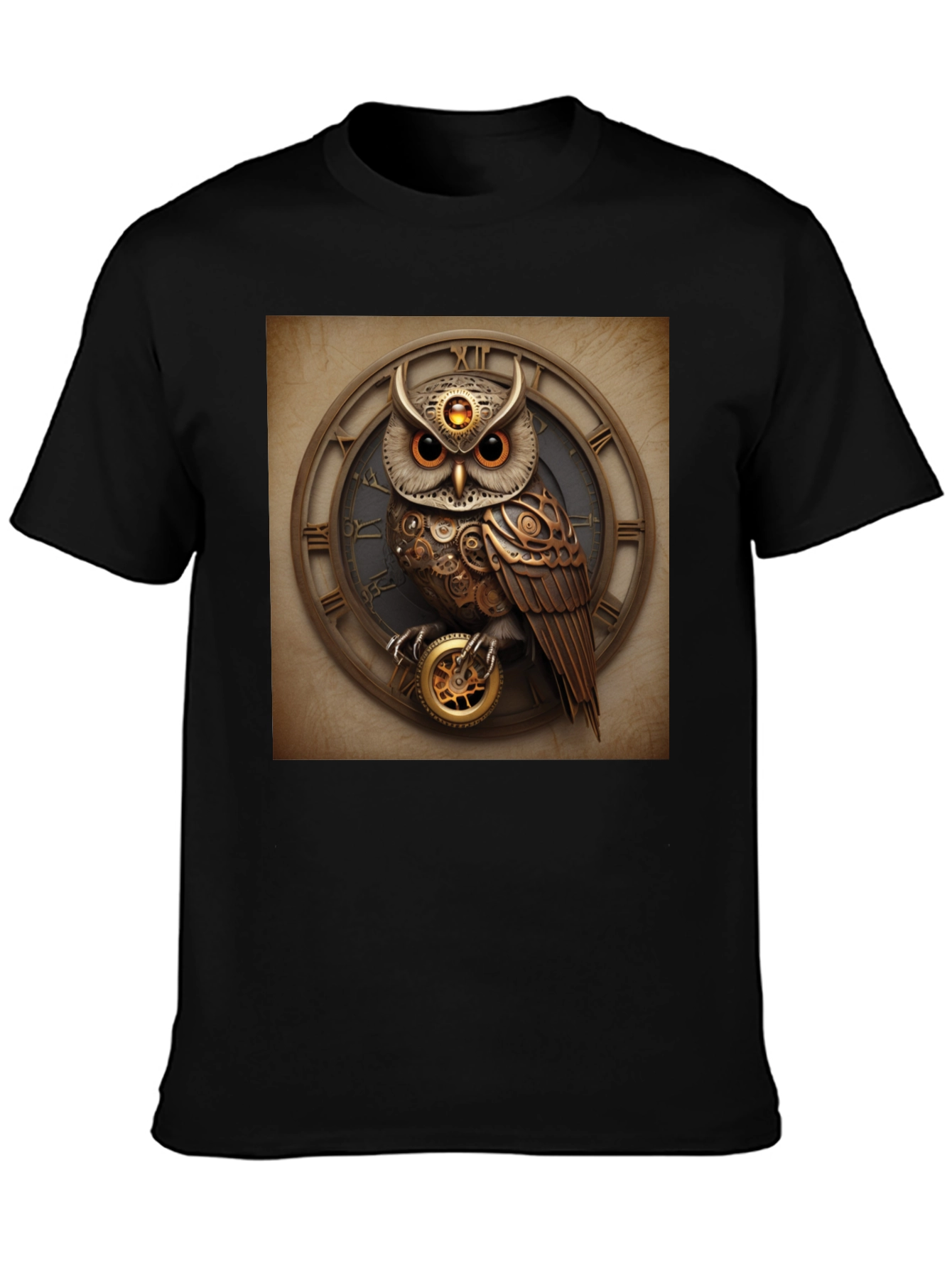 Steampunk Owl Clockwork T-Shirt