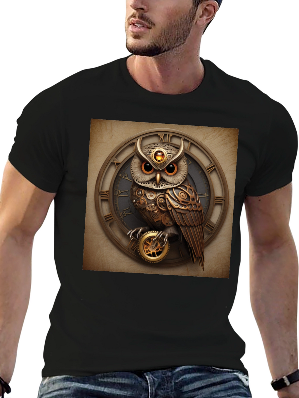Steampunk Owl Clockwork T-Shirt