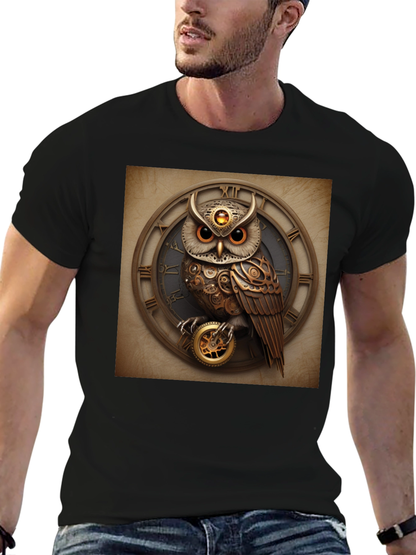 Steampunk Owl Clockwork T-Shirt