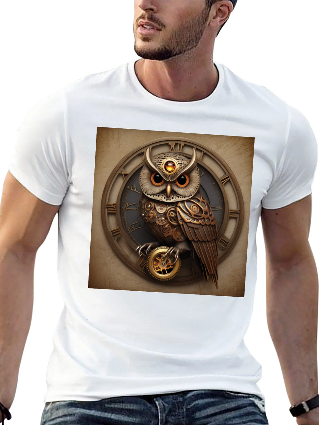 Steampunk Owl Clockwork T-Shirt