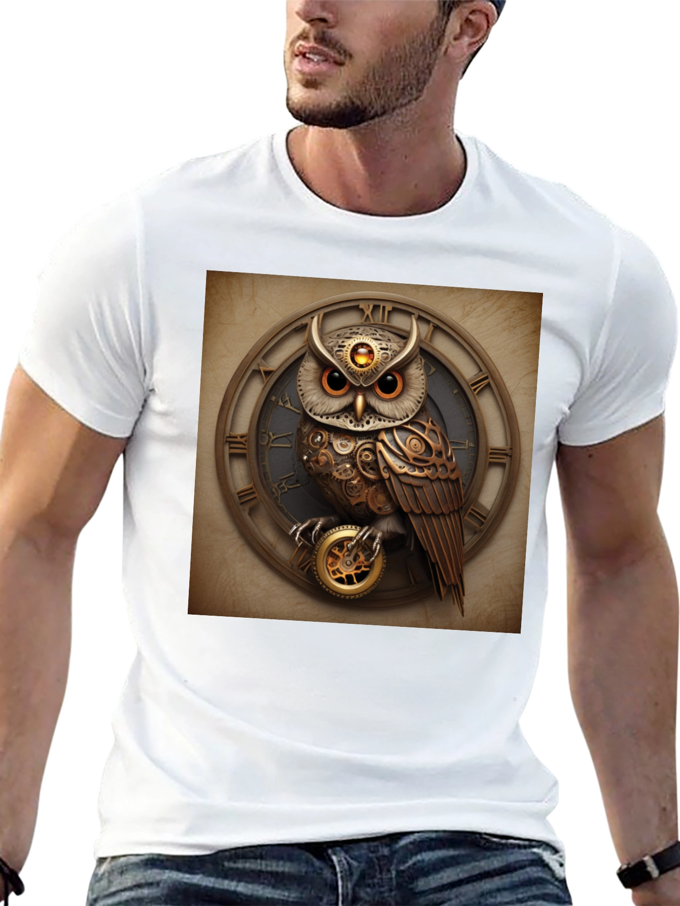 Steampunk Owl Clockwork T-Shirt