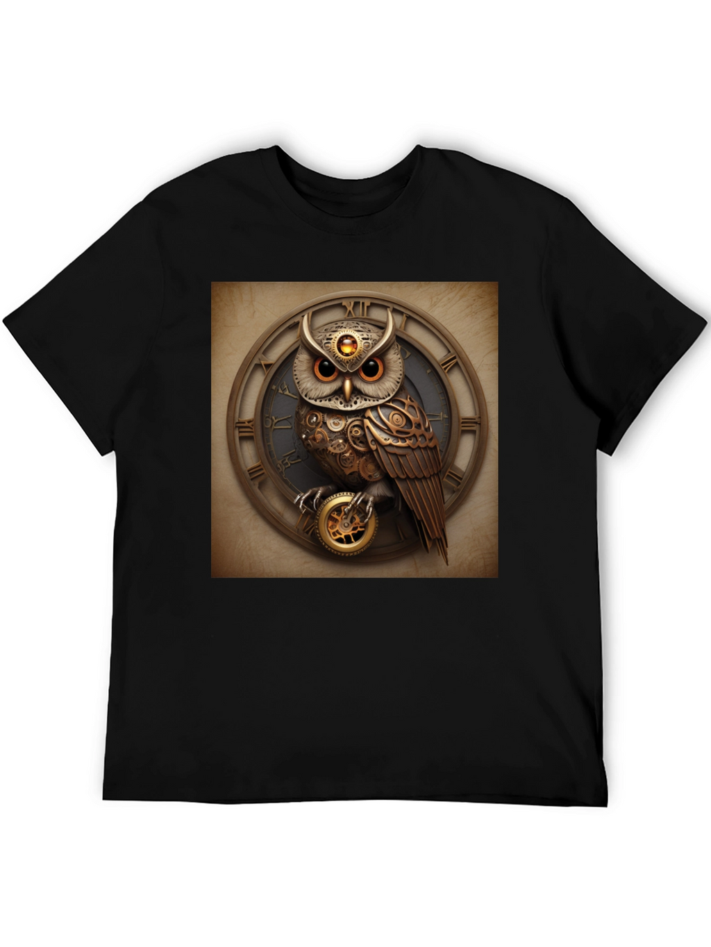 Steampunk Owl Clockwork T-Shirt