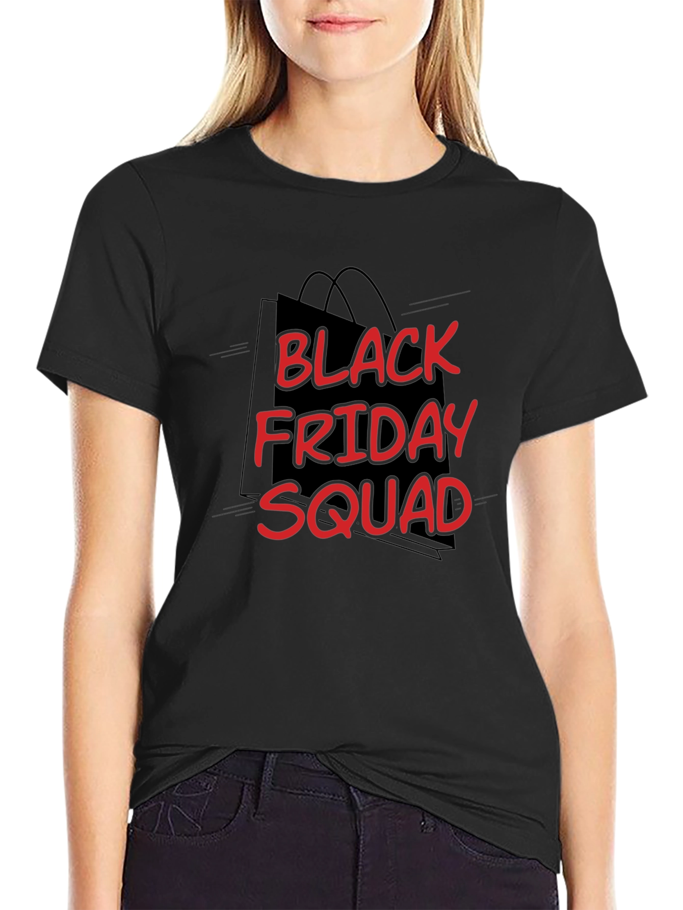 Black Friday Squad Graphic Tee - Stylish Holiday Shopping Shirt