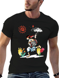 Rhythm Runner Graphic T-Shirt - Black Cotton Tee