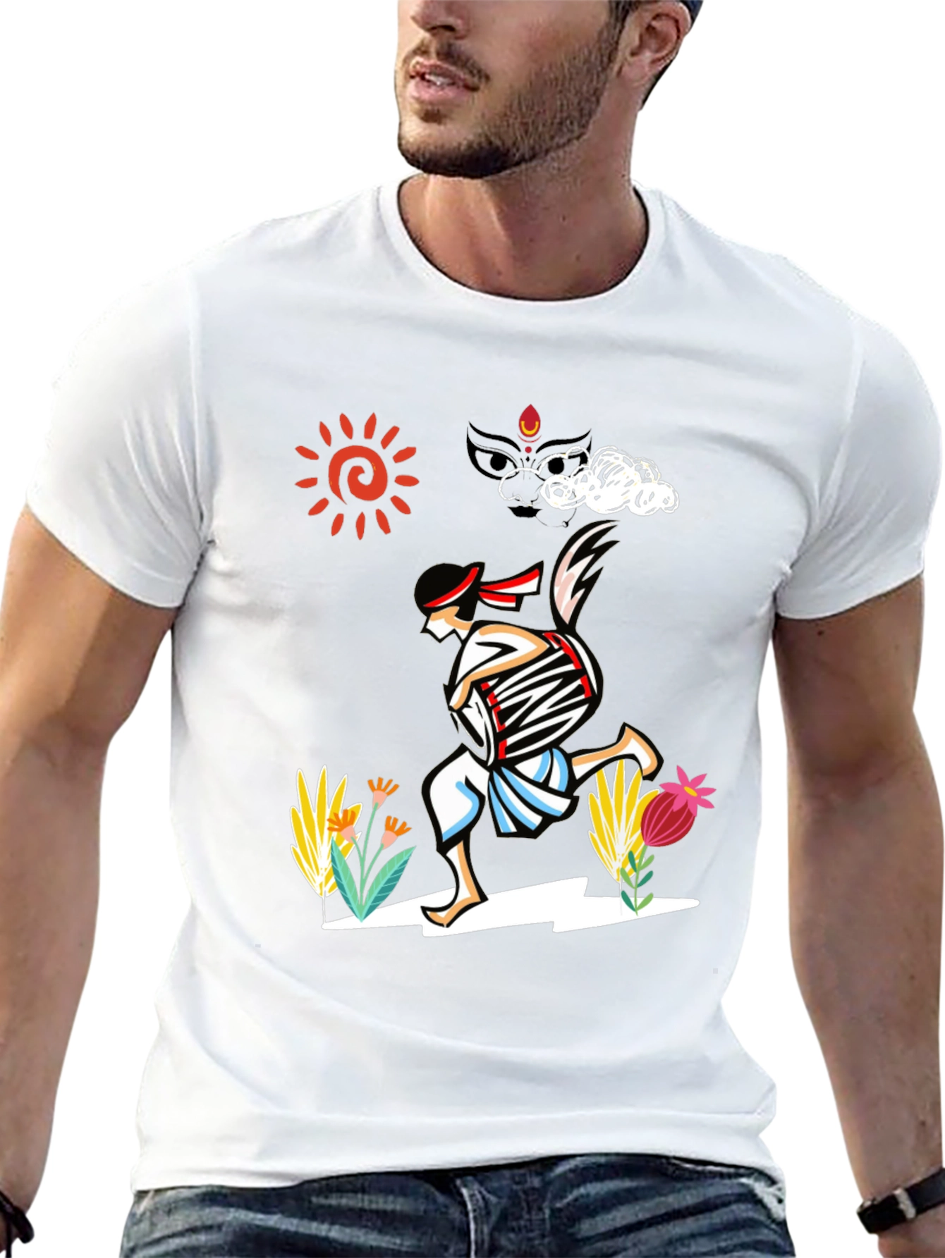 Rhythm Runner Graphic T-Shirt - Black Cotton Tee